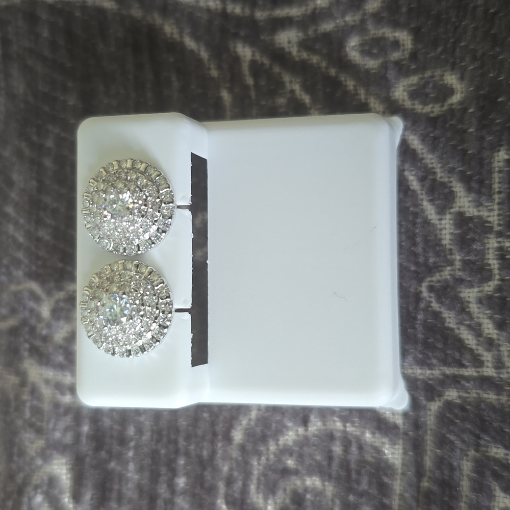 925 Sterling Silver Moissanite Stud Earrings